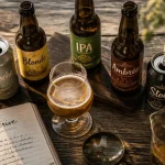 À la dérive - brasserie artisanale : bières artisanales sur table