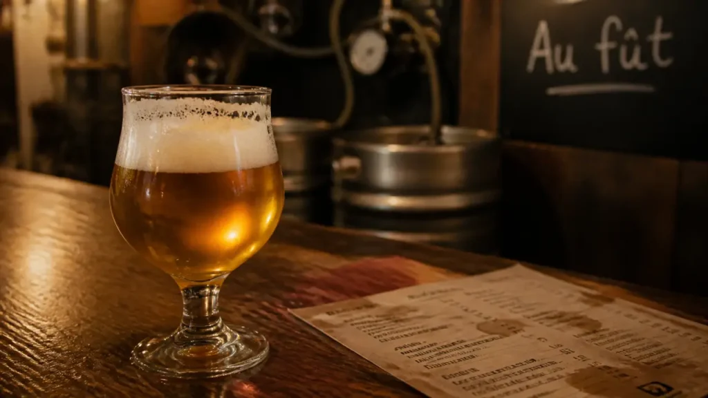 À la fût brasserie artisanale : bière pression fraîche au comptoir