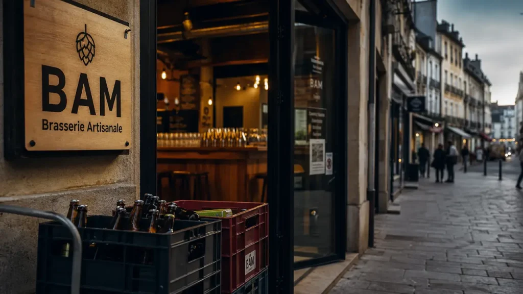 BAM brasserie artisanale à Périgueux, entrée de la taproom