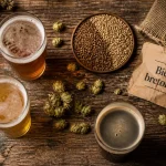 Photo bière bretonne artisanale au sarrasin et houblon, bières bretonnes