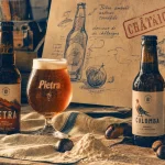Biere corse à la châtaigne : bouteilles artisanales et châtaignes