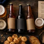 Bière de noël artisanale ambrée et épicée avec malts et accords d’hiver