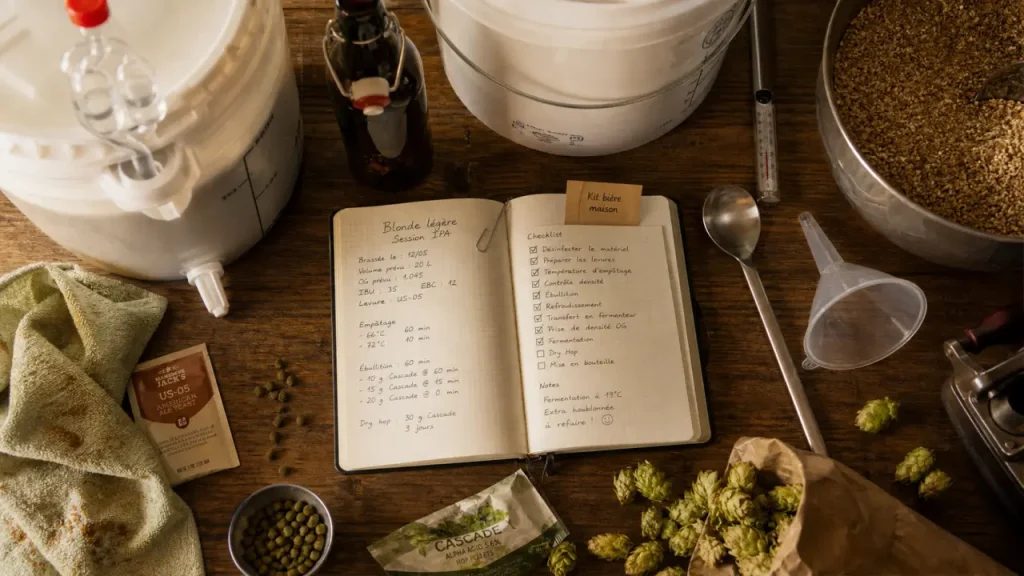 Bière maison : kit de brassage simple, fermenteur et grains