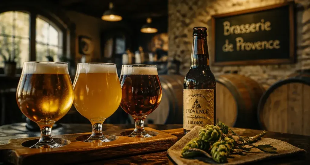 Brasserie artisanale de Provence, verres de bière artisanale en Provence