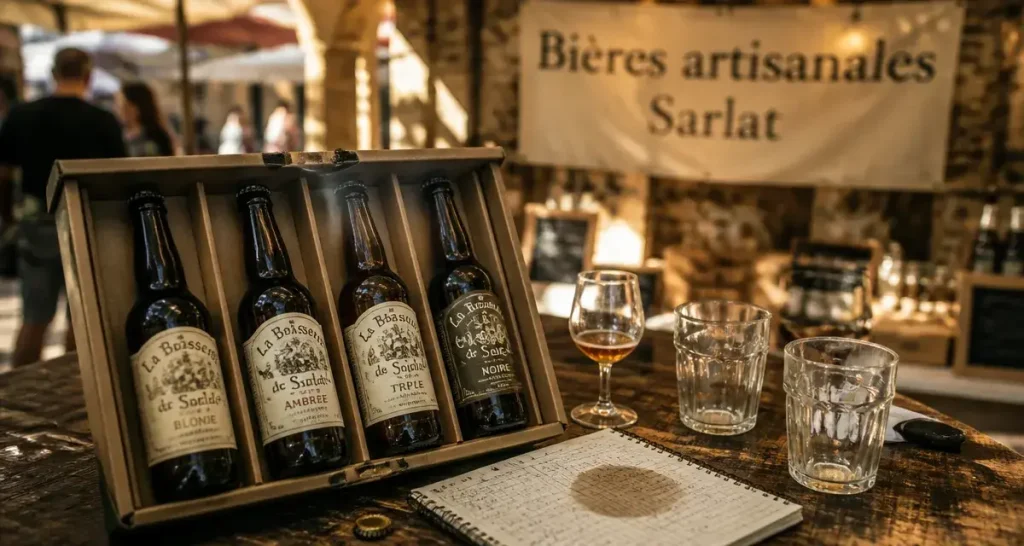 Brasserie artisanale de sarlat : bière locale en Dordogne, bouteilles au marché