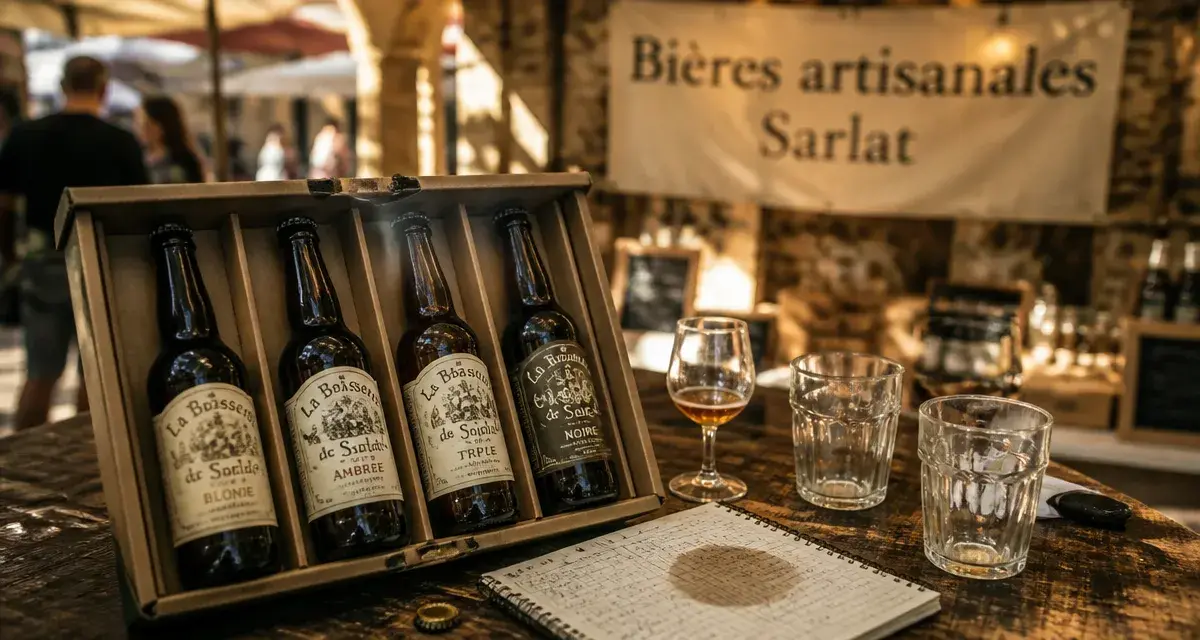 Brasserie artisanale de sarlat : bière locale en Dordogne, bouteilles au marché
