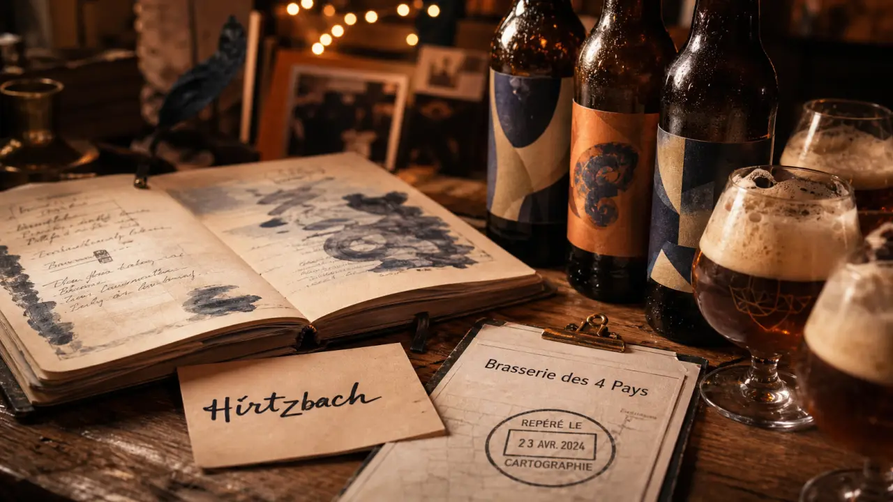Brasserie artisanale des 4 pays à Hirtzbach : carnet et bières artisanales