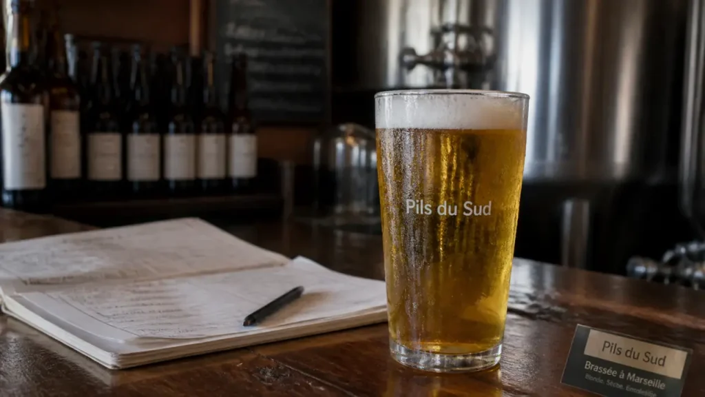 Brasserie artisanale du sud : comptoir et bière artisanale au verre