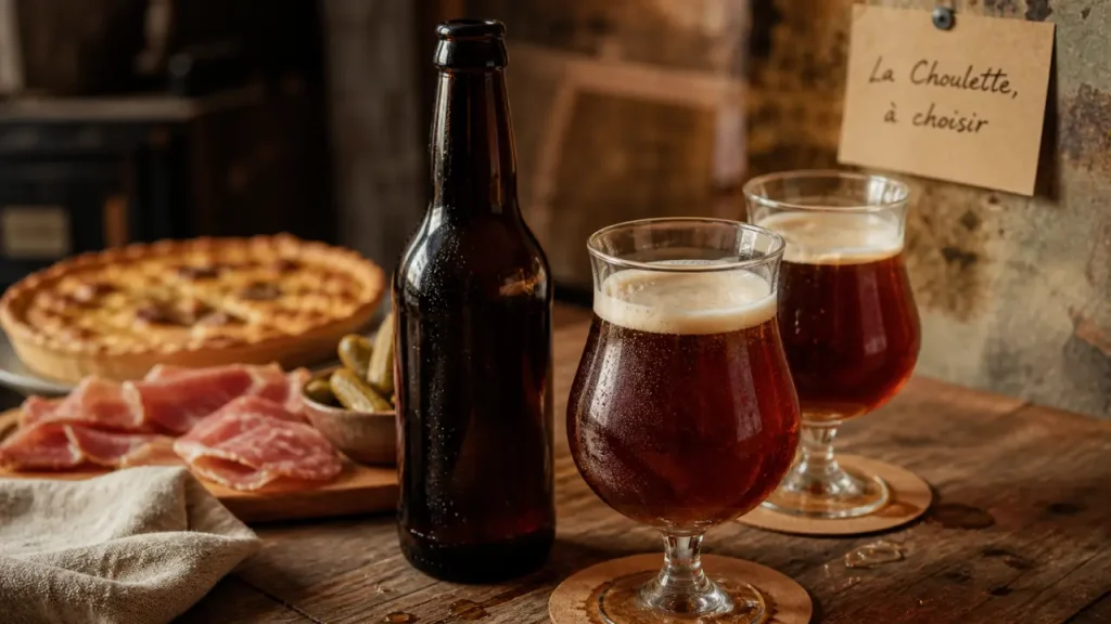 Brasserie artisanale La Choulette : bière blonde ambrée ou bière de garde en dégustation