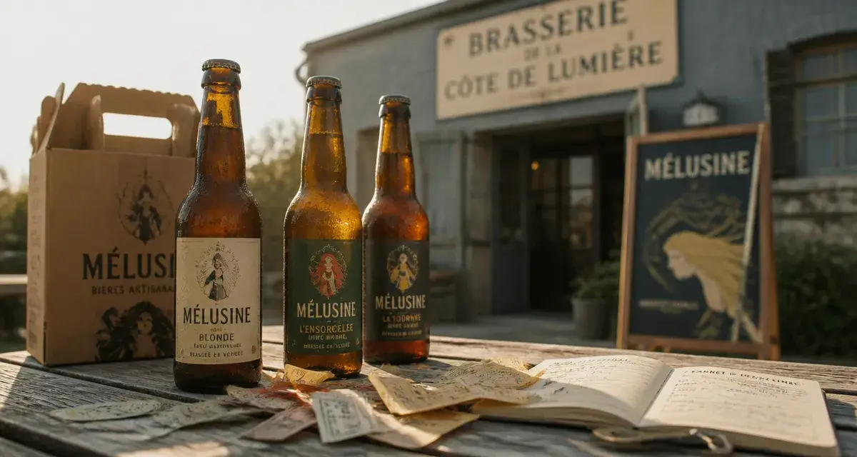 Brasserie artisanale Mélusine à Chambretaud : bouteilles et visite