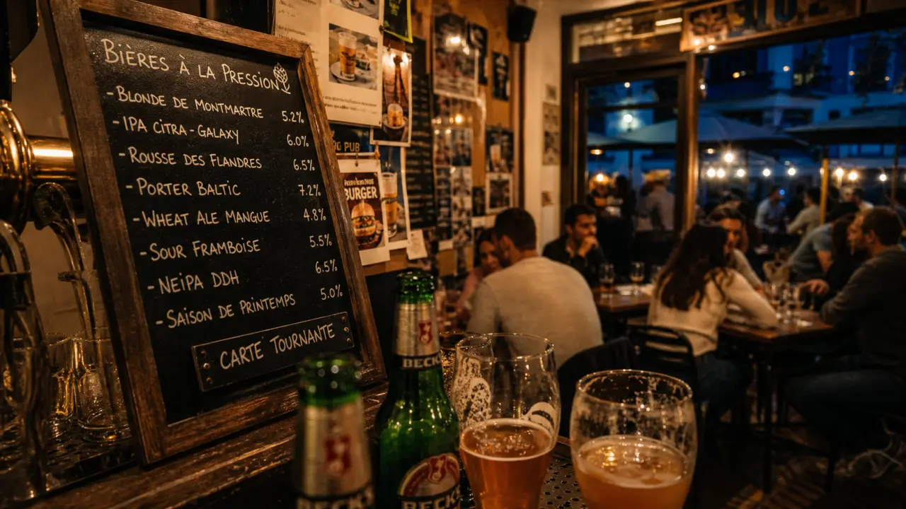 Ardoise bières du pub brasserie artisanale et pub le simone