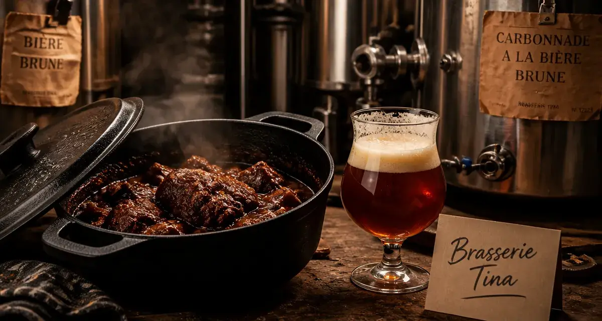 Brasserie artisanale Tina : bière brune artisanale et carbonnade à la bière