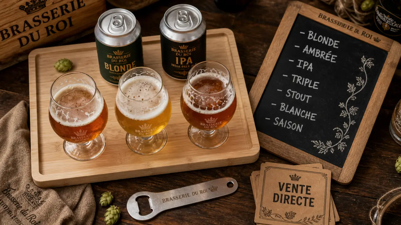 Brasserie du Roi : brasserie artisanale & boutique, bières locales (blonde, ambrée, IPA)