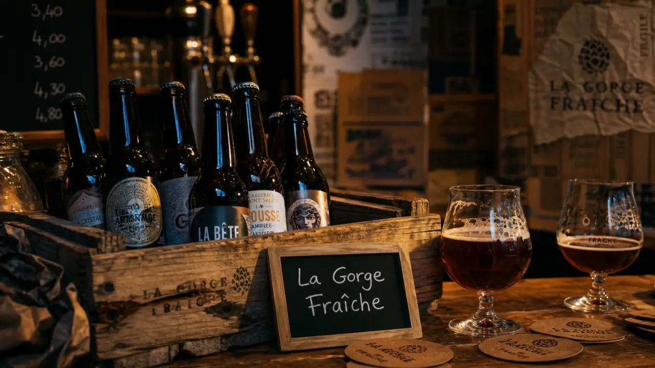 La gorge fraîche brasserie artisanale canal du demi : bouteilles artisanales en cave