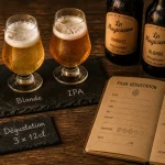 La magicienne brasserie artisanale : verres de bière artisanale et dégustation fraîche