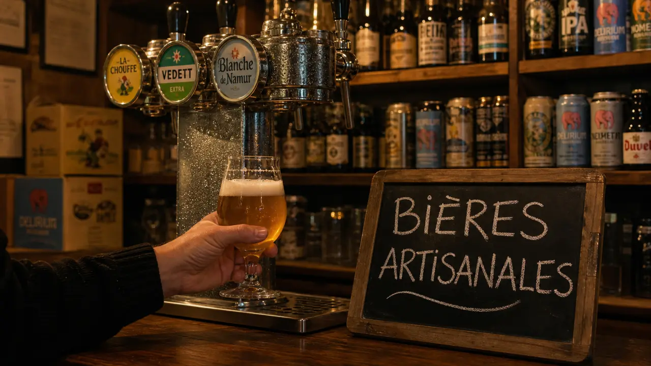 Le berliet bar brasserie artisanale & cave à bière : comptoir, bière pression et verre tulipe