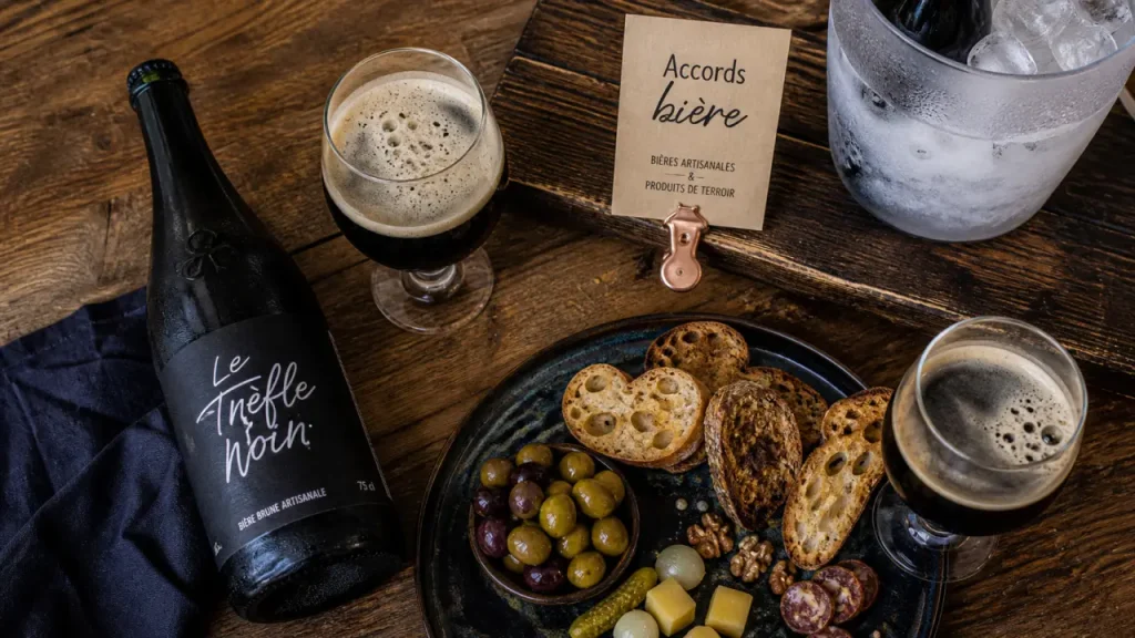 Le trèfle noir brasserie artisanale : bière fraîche et accords tapas