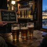 saint malo craft beer : verres artisanaux en bar à Saint-Malo