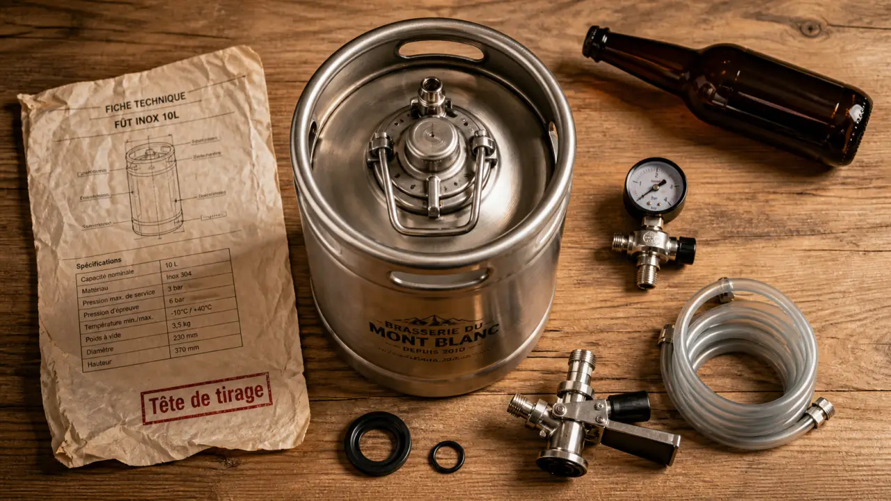 Tireuse bière artisanale : raccords, pression, froid (manomètre CO2)