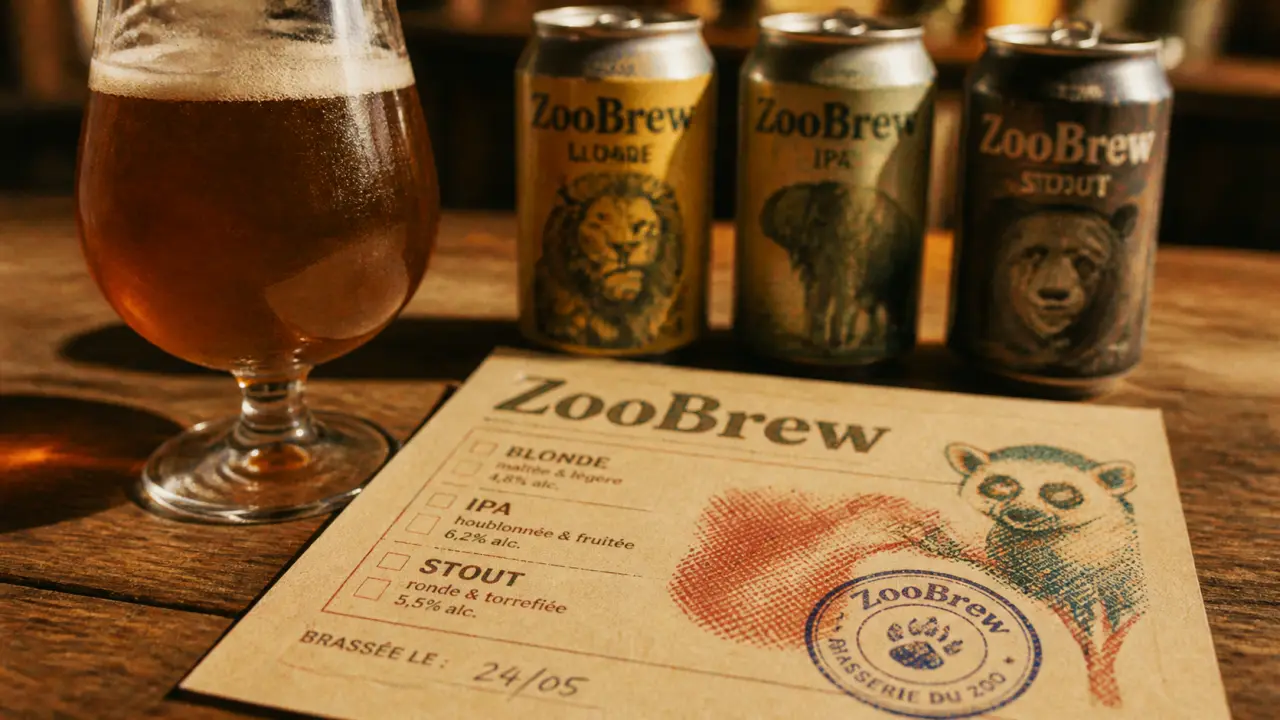 ZooBrew brasserie artisanale : fiche vérifications et bière ambrée