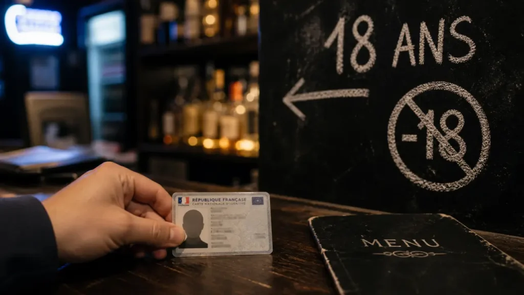 18 ans âge légal achat bière france : contrôle pièce d’identité et bar