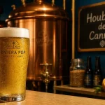Bi1re artisanale Cannes : verre de biE8re blonde prE8s dCune micro-brasserie