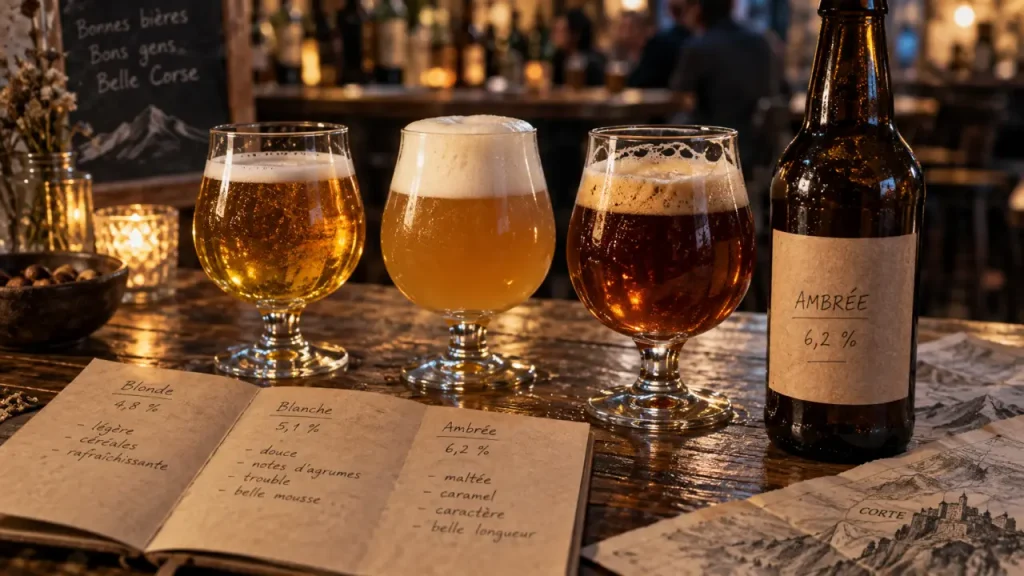 Bière artisanale corte : dégustation de bières corses artisanales