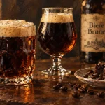 Bi2e brune en dgustation : chope, brownies et caf