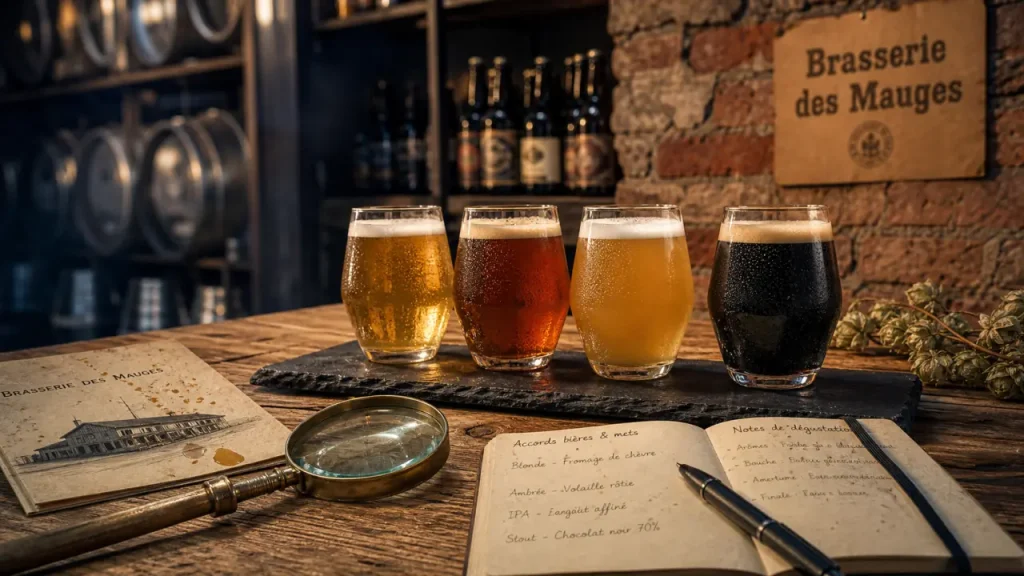 Brasserie artisanale des mauges : verres de dégustation en brasserie artisanale