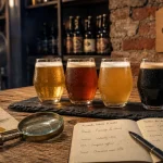 Brasserie artisanale des mauges : verres de dégustation en brasserie artisanale