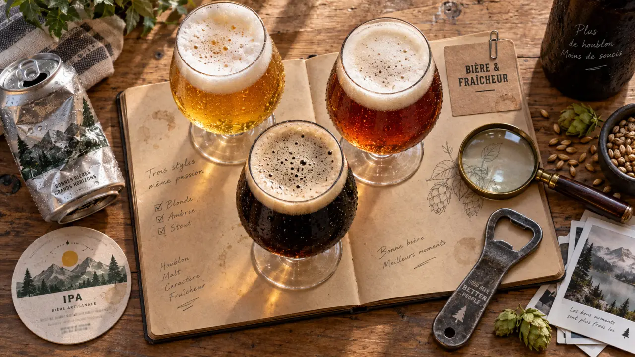 Brasserie artisanale Gallicus : bière locale, verres artisanaux et fraîcheur
