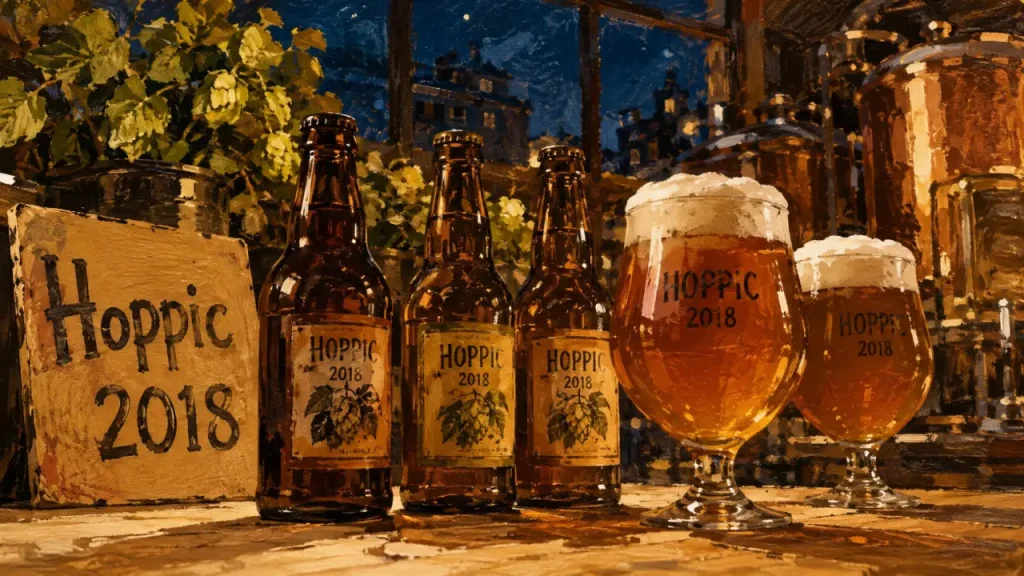 Brasserie artisanale Hoppic 2018 : bière artisanale et cave vitrée au Pic Saint-Loup