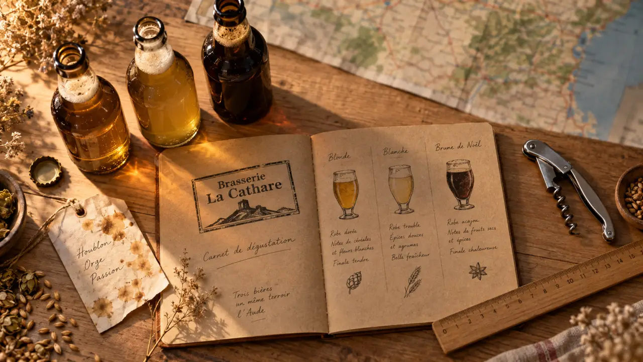 Brasserie artisanale La Cathare à Gruissan : bières identifiées