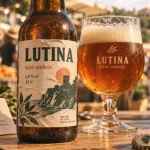 Brasserie artisanale Lutina : bière artisanale corse, bouteille et mousse