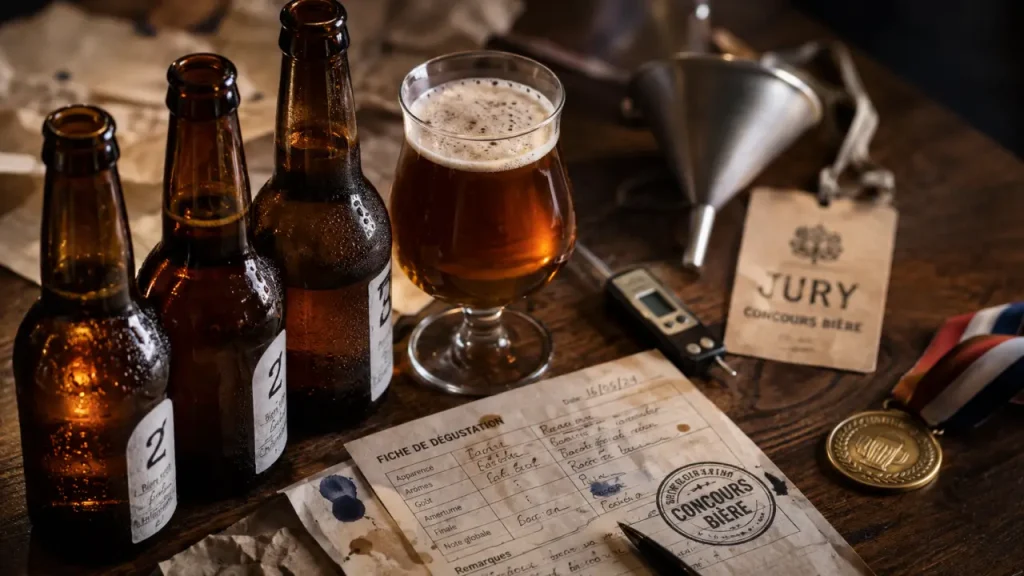 Concours bière artisanale : dégustation, jury et médaille