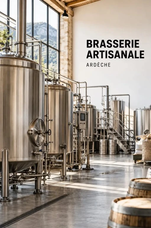 Cuves de production de la Brasserie des Rieux à Vogüé en Ardèche