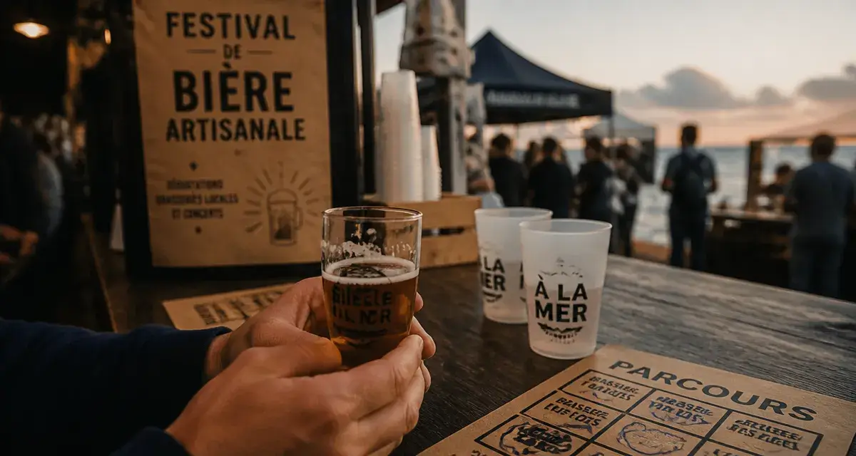 Festival de la bière artisanale : mains tenant un verre de dégustation à Nice