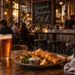 Gaspard brasserie artisanale : pinte ambrée et fish & chips en brasserie