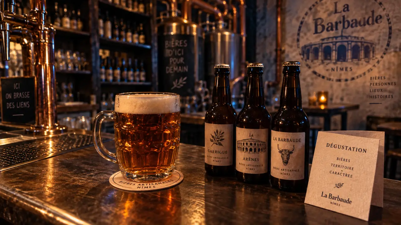La barbaude brasserie artisanale nîmoise : chope de bière à Nîmes