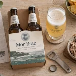 Mor Braz bière achat : pack 2 bouteilles blanche 33 cl, table bretonne