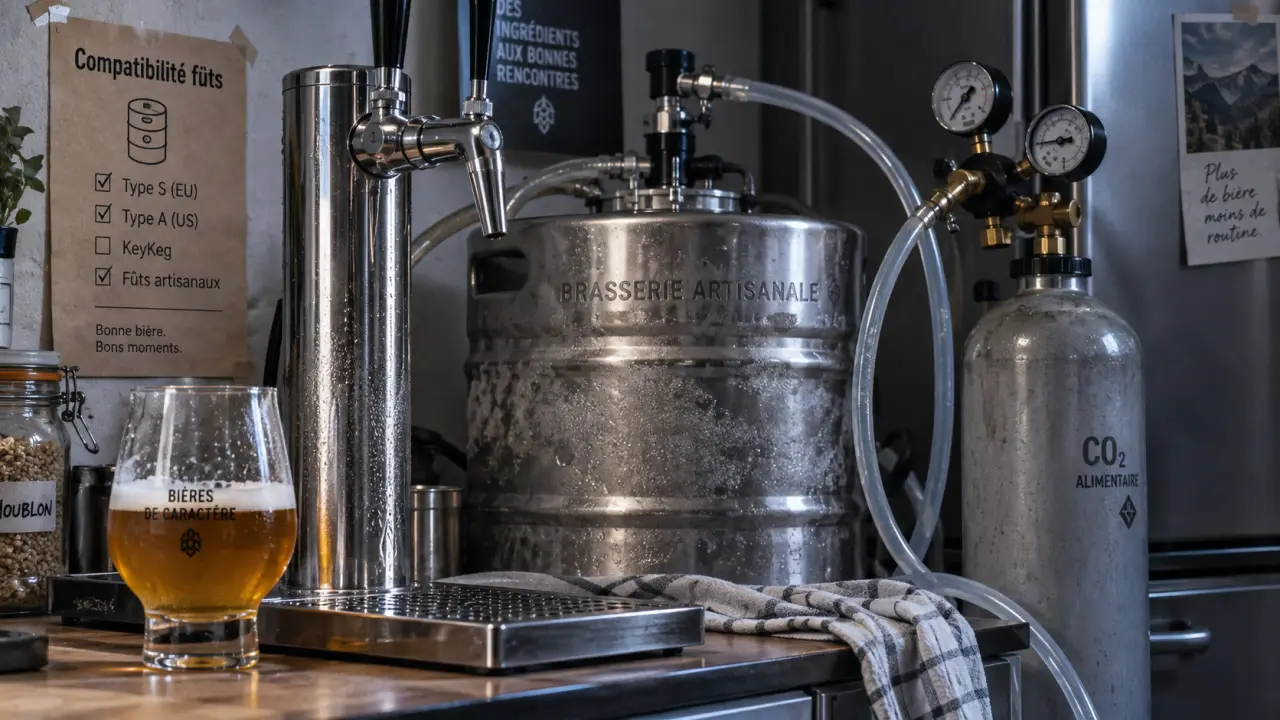 Tireuse à bière artisanale : raccord, mousse et CO2
