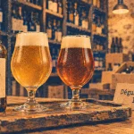 Brasserie artisanale Angers : blonde et ambrée bière de garde au comptoir