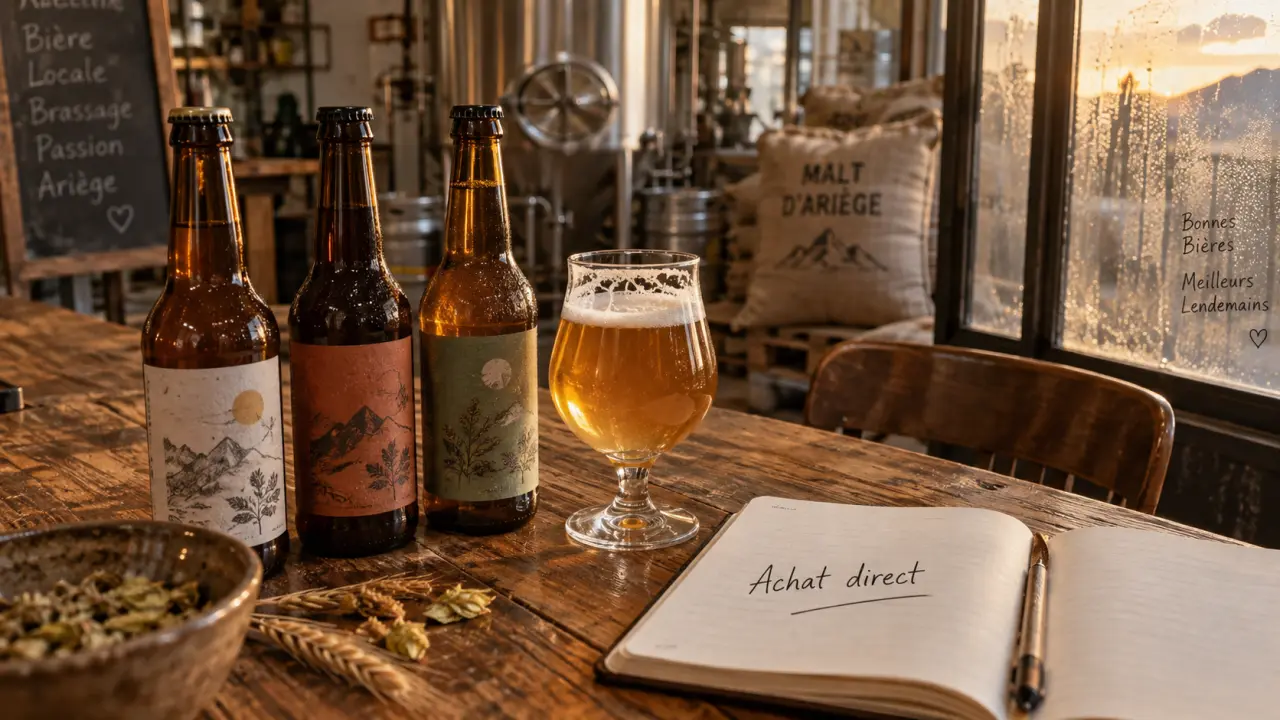 Brasserie artisanale ariège : bière blonde artisanale et achat direct en comptoir