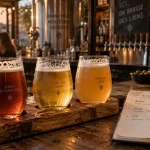Brasserie artisanale béziers : verres IPA et accords locaux, planche de dégustation}}