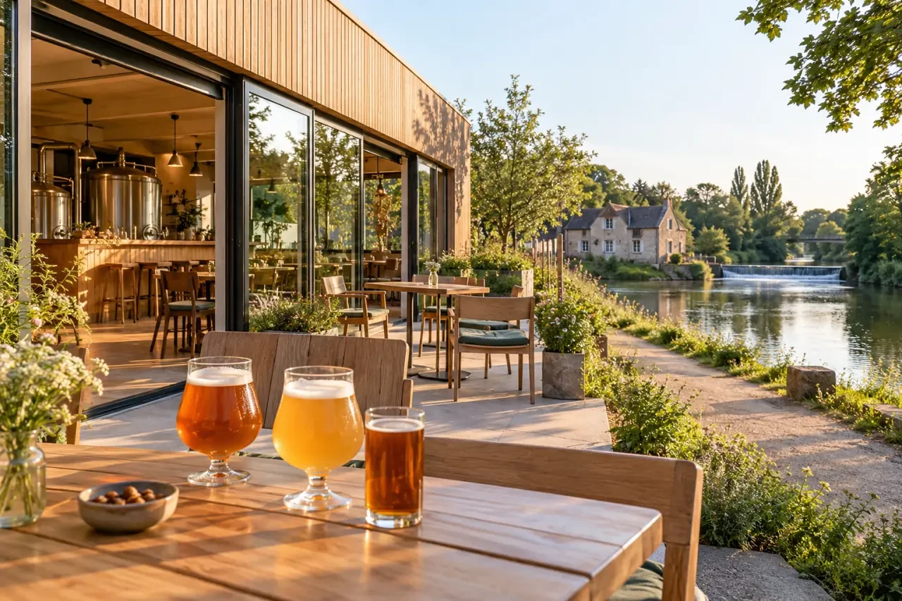 CHOQUE microbrasserie à Pont-Réan avec terrasse au bord de la Vilaine