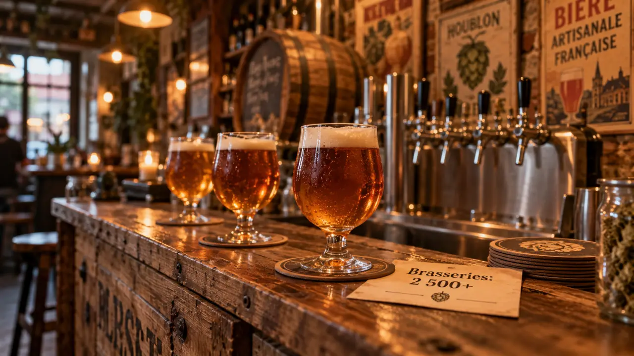 Nombre de brasserie artisanale en France, 2 500+ dans un taproom