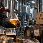 Visite brasserie artisanale : dégustation à la cuve, verre ambré